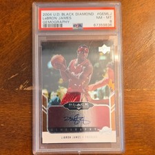 Upper Deck Black Diamond Gemography LeBron James Autograph PSA 8 Cavaliers