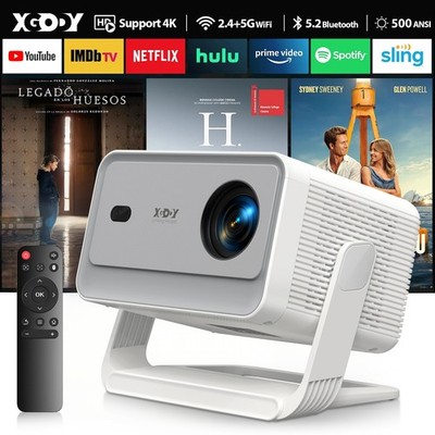 Projektor WiFi Android 4K HDMI Beamer UHD Heimkino Autofokus 25000 lumen LED