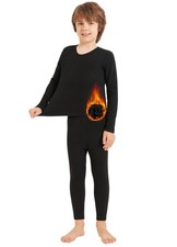 Toddler Thermal Underwear Set Kids Long Johns Base Layer Winter Top and Botto...