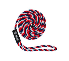 Solid Braid Nylon Dock Line 3/8" x 25' - Floats! Made in USA - Red White Blue