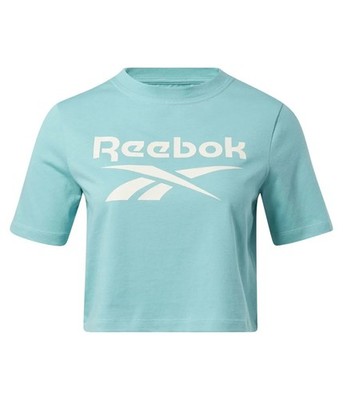 Reebok Training Essentials Logo Cropped T-Shirt Blue 2X/18-20W