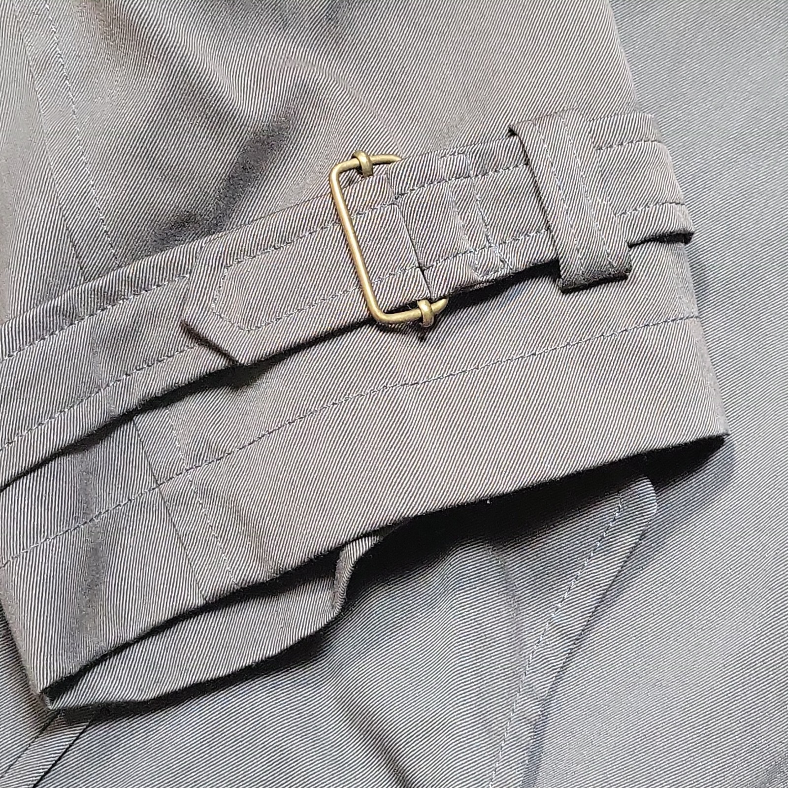 Vintage Valentino Uomo Men's Trench Coat No Waist Belt Gray Size EU 50/ US 40 image 3