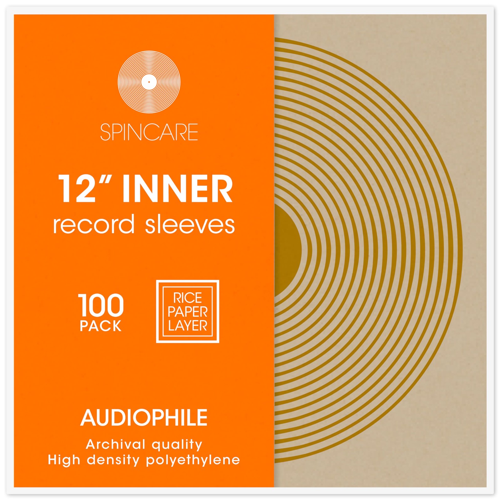 100x 12 Inch Anti Static Inner Vinyl Record Sleeves | 100 Pack, Multicolor