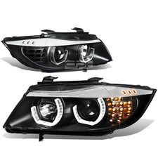 For 2006-2008 BMW E90 323i 328i 335i LED U-Halo Projector Headlight Head Lamps