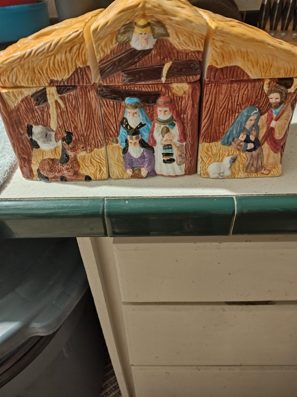 Nativity Scene Cookie Jars