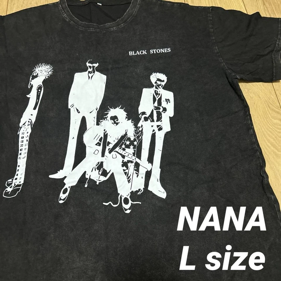 NANA T-Shirts BLACK STONES size L ai yazawa short sleeve men's unused New anime Foto 4 de 4