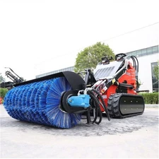 AGT Snow Removal Equipment Mini Skid Steer Angle Sweeper Snow Thrower M-AB