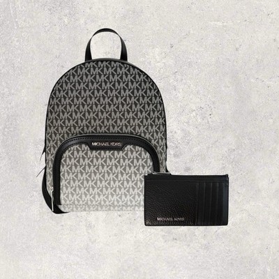 Michael Kors Tasche Rucksack Geldbörse Jet Set Jaycee Cooper Schwarz Leder NEU