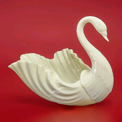 Lenox Ivory Swan Bowl Decorative Bowl Open Candy Dish Collectible Medium Size