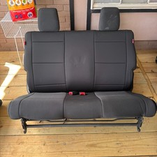 Jeep Jk Wrangler Oem 2 Door Black Cloth Rear Seat W Buckles 2011-2017 Covers