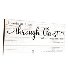 Farmhouse Bible Verse Scripture Wall Signs, I Can Do All Things Philippians