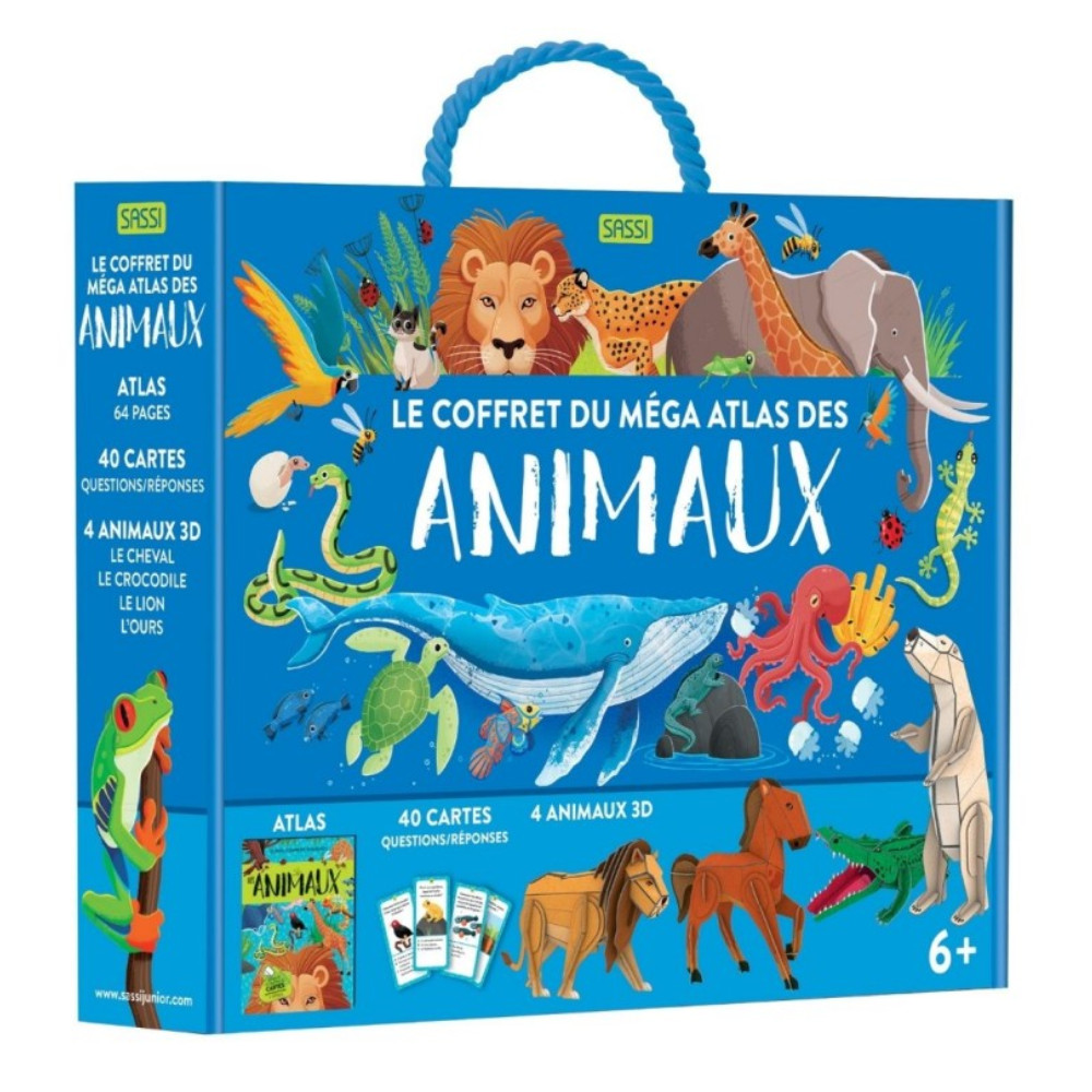 Méga Atlas des animaux le coffret idéal pour exposés scolaires de primaire