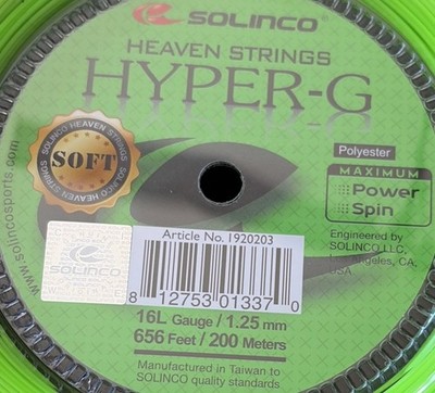Solinco Hyper-G Soft 1,25mm 120m Tennissaite Tennis Strings Power & Spin 0,74 /m