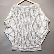 Easel Boho Crochet Open Knit Sweater Womens S...