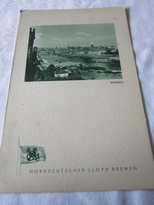 Speisekarte Hauptmahlzeit auf Schnelldampfer Columbus nach Madeira 1935