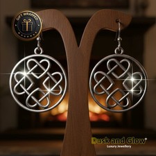 UK Women Ladies Silver Drop Earrings Vintage Retro Designs Jewellery Gift NEW