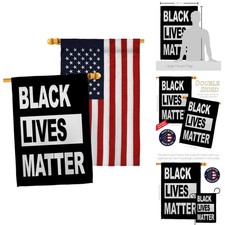 USA Made BLM Civil Rights House Flag 28" x 40" Double-Sided Thick Fabric