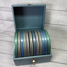 12 Vintage 8mm Home Movies Reels 1960 Metal Case Amusement Park Sprint Cars 7  