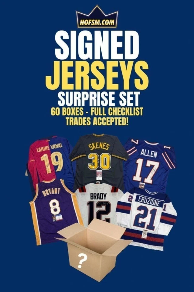Autographed Jersey Surprise Set - Complete Checklist! 60 Mystery Box Break!