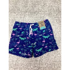 Chubbies Youth M 10/12 Swim Trunk Swamp Circumstances Flamingo Gator Blue