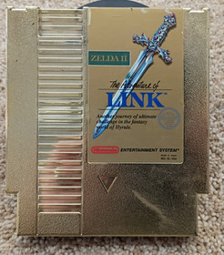 Zelda II Adventure of Link NES Juego Dorado con Caja Probado y Funcionando (26220)