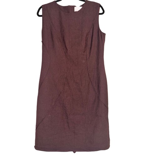 Hugo Boss, VINTAGE BOSS Hugo Boss Brown Sleeveless Sheath Dress Fitted Career Office Work