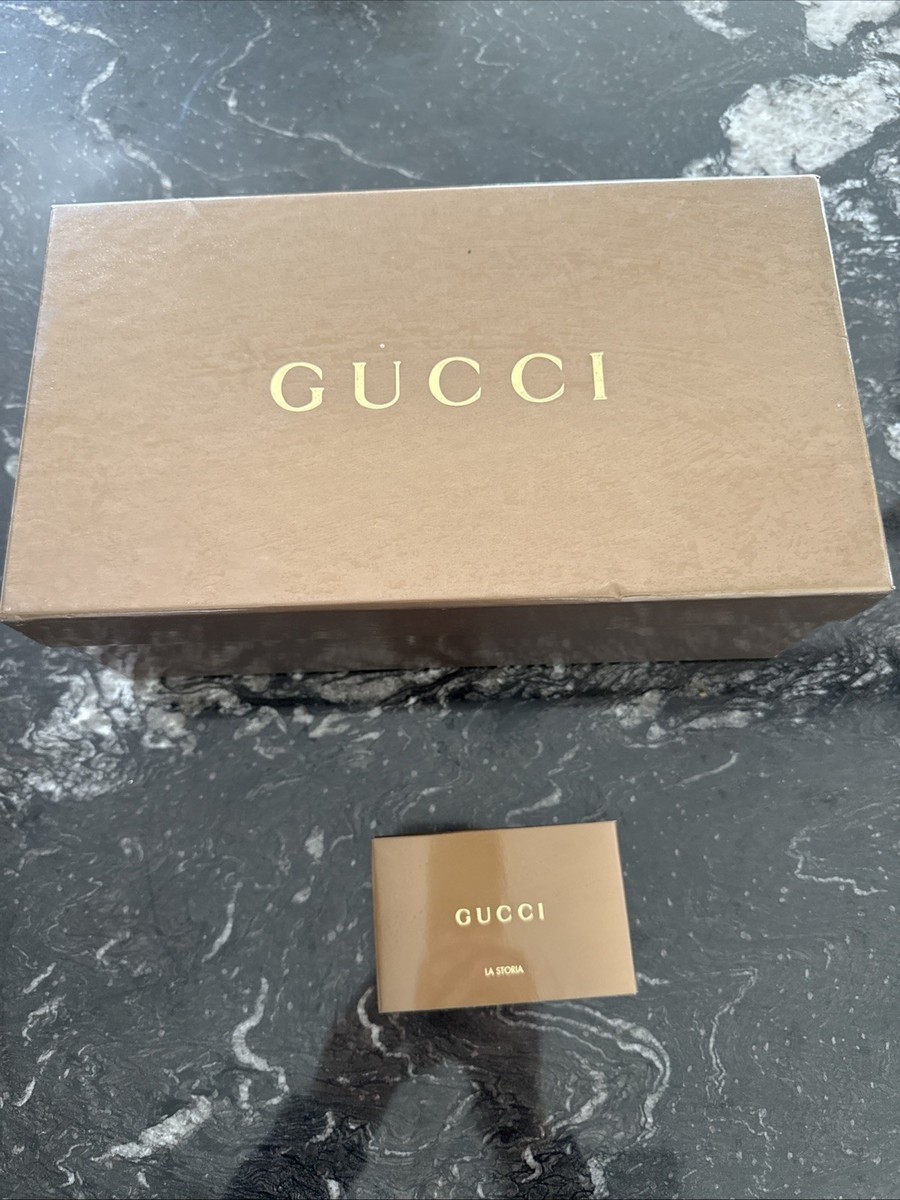Gucci shoe Box Authentic Mint Condition Beatiful Brown 12 ×6.5×4