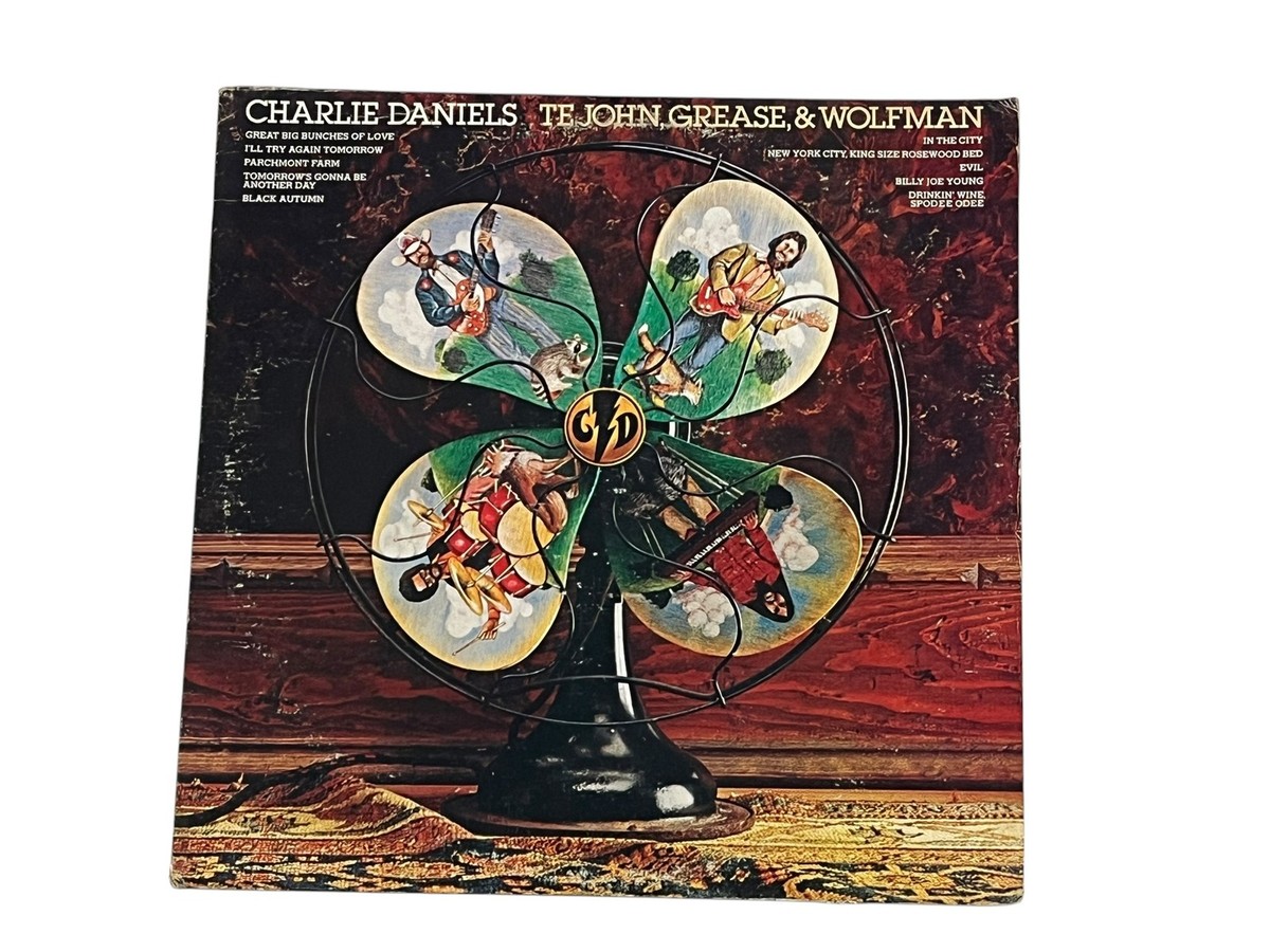 Charlie Daniels Band Te John, Grease & Wolfman Vinyl LP Epic 