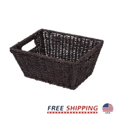 Handwoven Seagrass Basket Decorative Storage Organizer Gift Home Office Wedding