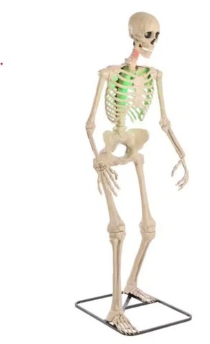 6.5 Ft. Grave & Bones Animated LED App Controlled Ultra Skelly with LifeEyes LCD