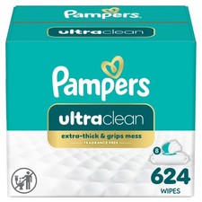 Pampers Free  Gentle Baby Wipes, 8-Pack 624 Wipes Select for More Options 