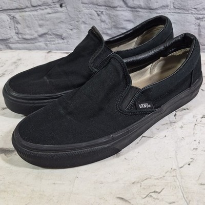 Vans Off The Wall Slip On Shoes Mens 7 Womens 8.5 Sneakers Black Skate Low Tops
