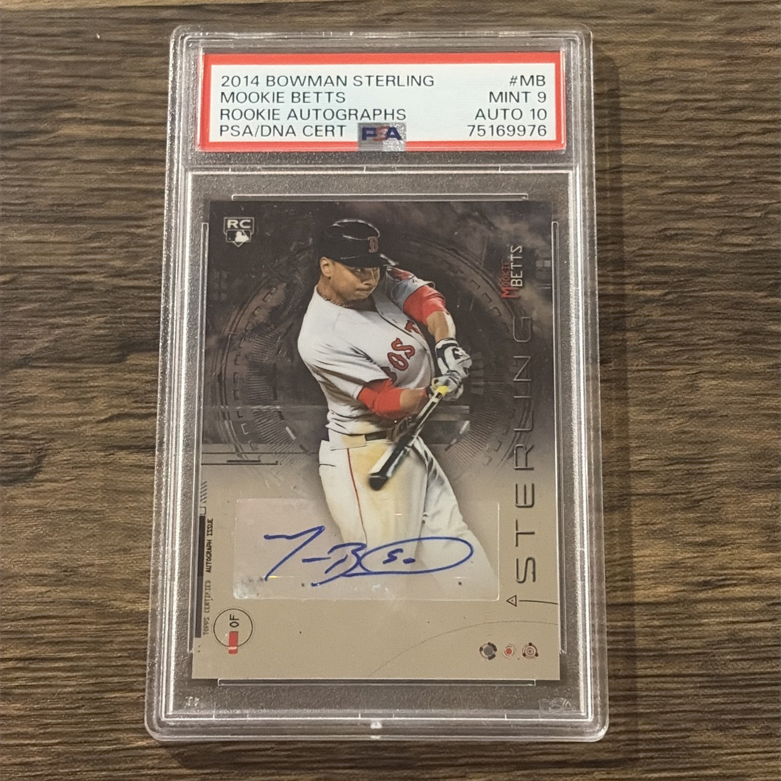 2014 Bowman Sterling- MOOKIE BETTS Rookie Autographs PSA 9 Auto 10 Mint! Dodgers