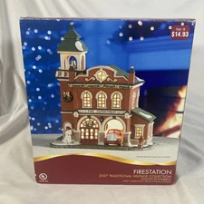 2007 Walmart Dept 18 Firestation Traditional Vintage Collection Christmas