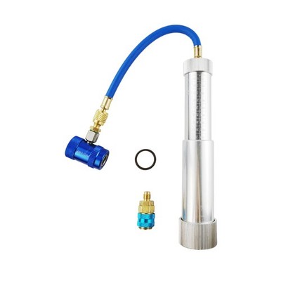 R1234yf Compressor Oil Dye Injector with Quick Coupler & Refillable Line 2 OZ