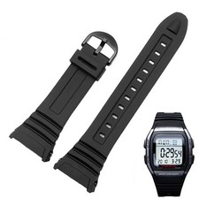 26mm Silicone Watch Band Strap For Casio 3239 W-96H-1A 2A 9A Bracelet