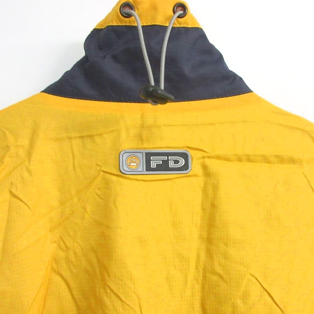 First Down Ripstop Nylon Jacket Blouson Yellow LL… - image 5