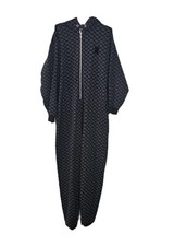 Savage X Fenty Forever Savage Hooded Jumpsuit Sz XL Black Gray Logo loungewear