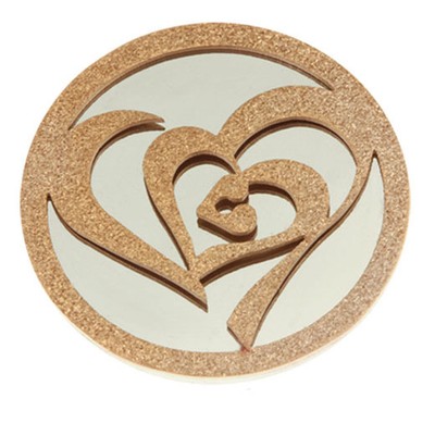 Quoins QMOD-10L-R large Reflection of the Heart  Damen PVD Edelstahl Rose neu