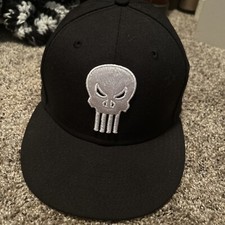 New Era The Punisher 59fifty Custom Fitted Hat Size 7 1/4 Marvel Comics Heroes