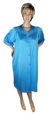 Vtg Henson Kickernick Women's SZ L Baby Blue House Coat Robe Nightgown NWT NEW