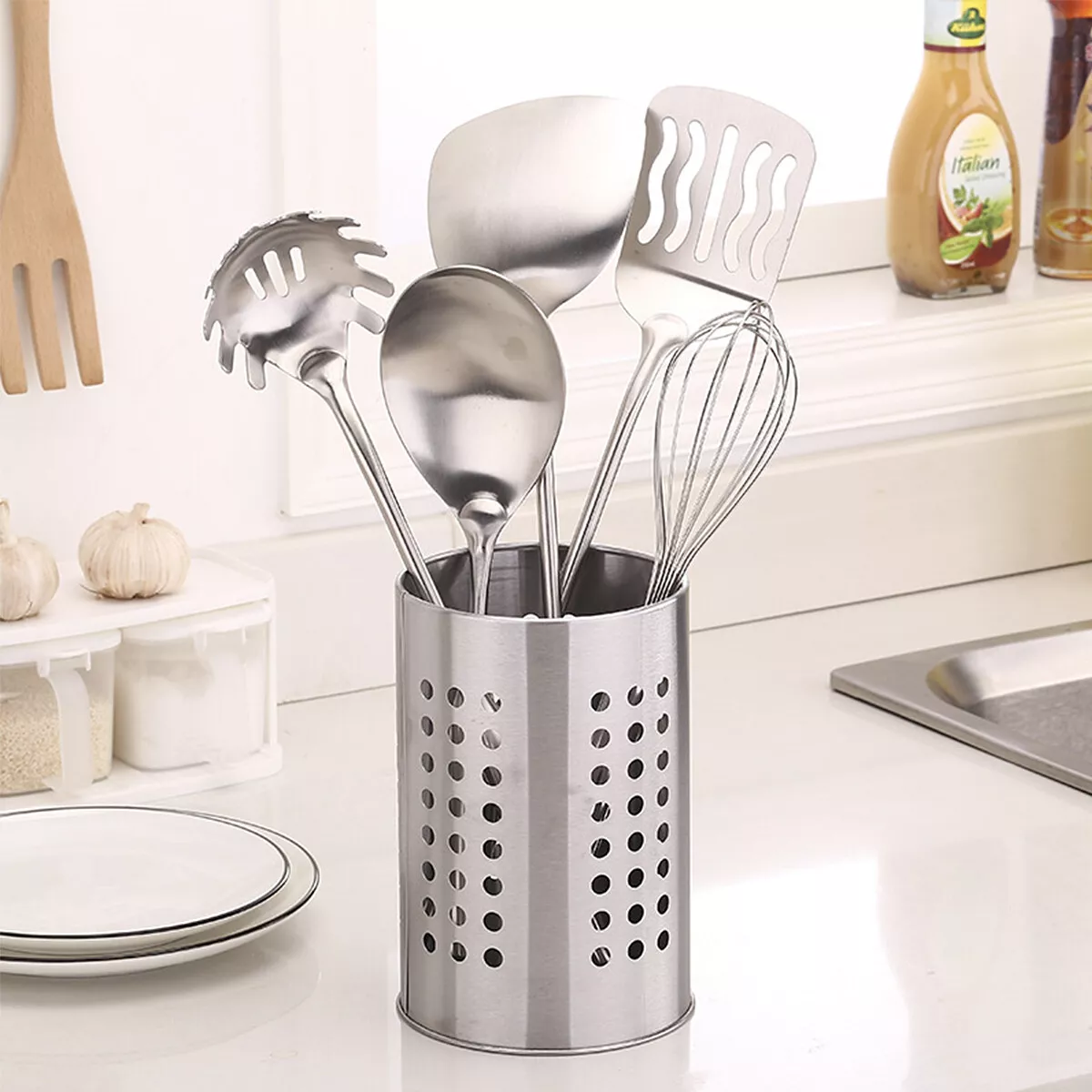 Stainless Steel Cutlery Stand Kitchen Sink Tidy Utensil Holder