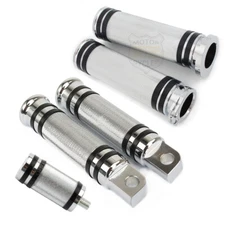 Knurl Hand Grips Foot Peg Shifter Peg For Sportster Touring Softail Fatboy Dyna