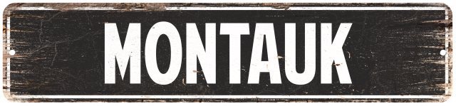 Montauk Vintage Look Personalized Metal Sign Chic 4x18 104180008024