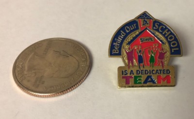Behind Our School It's A Dedicated Team Pin