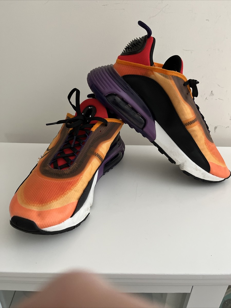 air max 2090 magma orange on feet