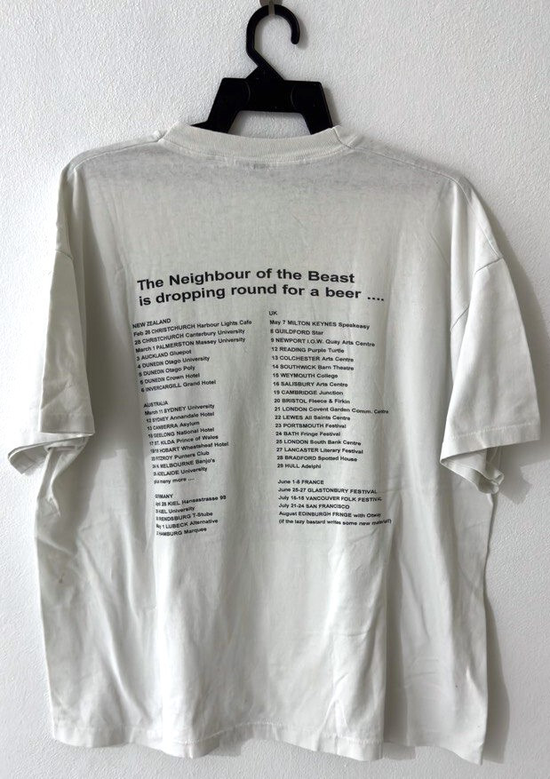 VINTAGE 1992 ATTILA THE STOCKBROKER PUNK ROCK POET TOUR CONCERT T