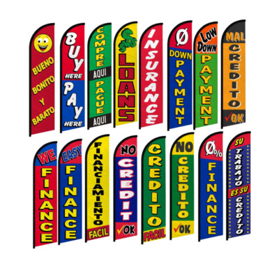 Auto Windless Full Sleeve Business Flags Low Down Payment We Finance Dealership