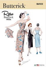 Schnittmuster Damenkleid, Retrokleid 50er Jahre Butterick b6923 32-40/42-50
