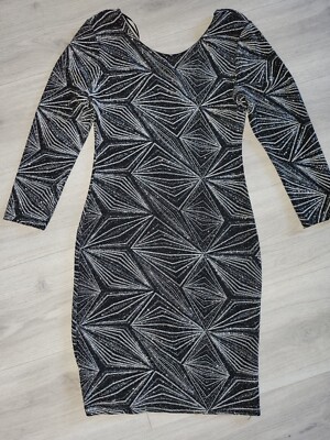 Kleid Minikleid Damen Sisters Point Gr. S schwarz mit Glitzer 